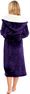 KATE MORGAN Ladies Shimmer Dressing Gown Purple / Cream