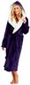 KATE MORGAN Ladies Shimmer Dressing Gown Purple / Cream