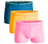  BJORN BORG MENS 3 PACK BOXERS / TRUNKS   Pink/Yellow/Petrol