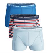  BJORN BORG MENS 3 PACK BOXERS / TRUNKS  Navy stripe