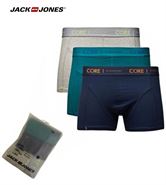 3 MENS JACK & JONES BOXERSHORTS / TRUNKS DRESS LIGHT GREY MELANGE