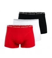  BJORN BORG MENS 3 PACK BOXERS / TRUNKS  Black/Red/White