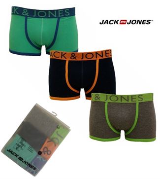 3 MENS JACK & JONES BOXERSHORTS / TRUNKS DRESS BLUES