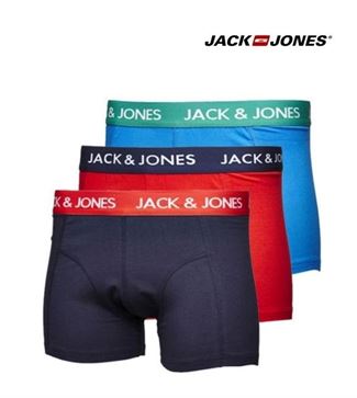 3 MENS JACK & JONES BOXERSHORTS / TRUNKS BLIK FLAME SCARLET