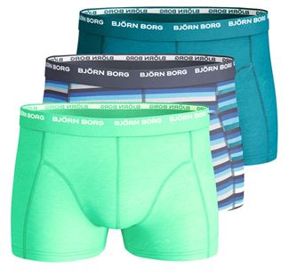  BJORN BORG MENS 3 PACK BOXERS / TRUNKS  Blue stripe